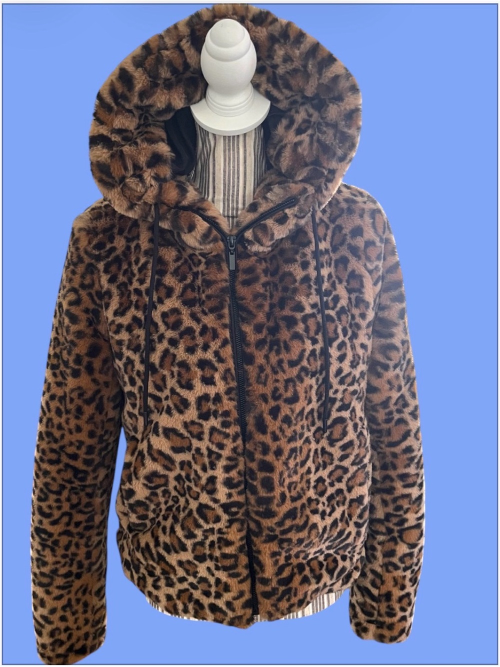 Rachael and Zoe faux fur zip front jacket.